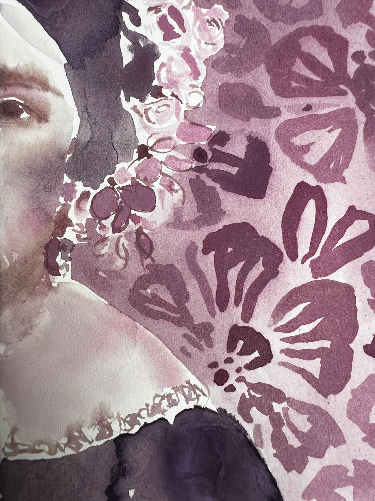image — aquarelle au vin rouge — Art DiVino, La Londe-les-Maures