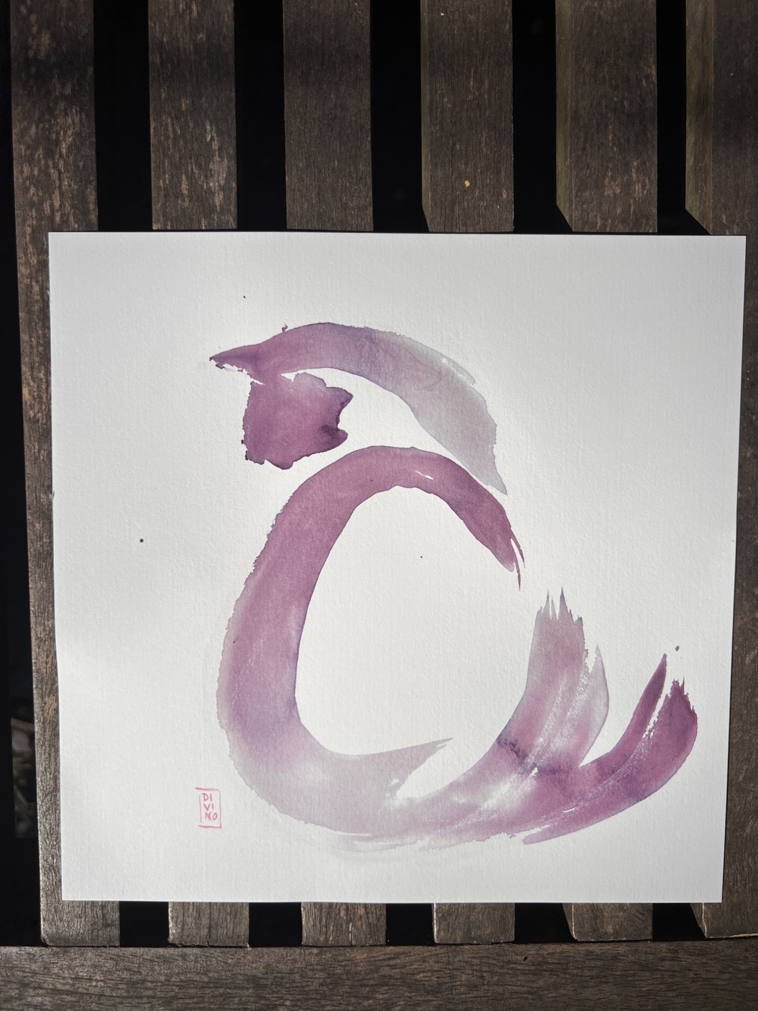 image — aquarelle au vin rouge — Art DiVino, La Londe-les-Maures