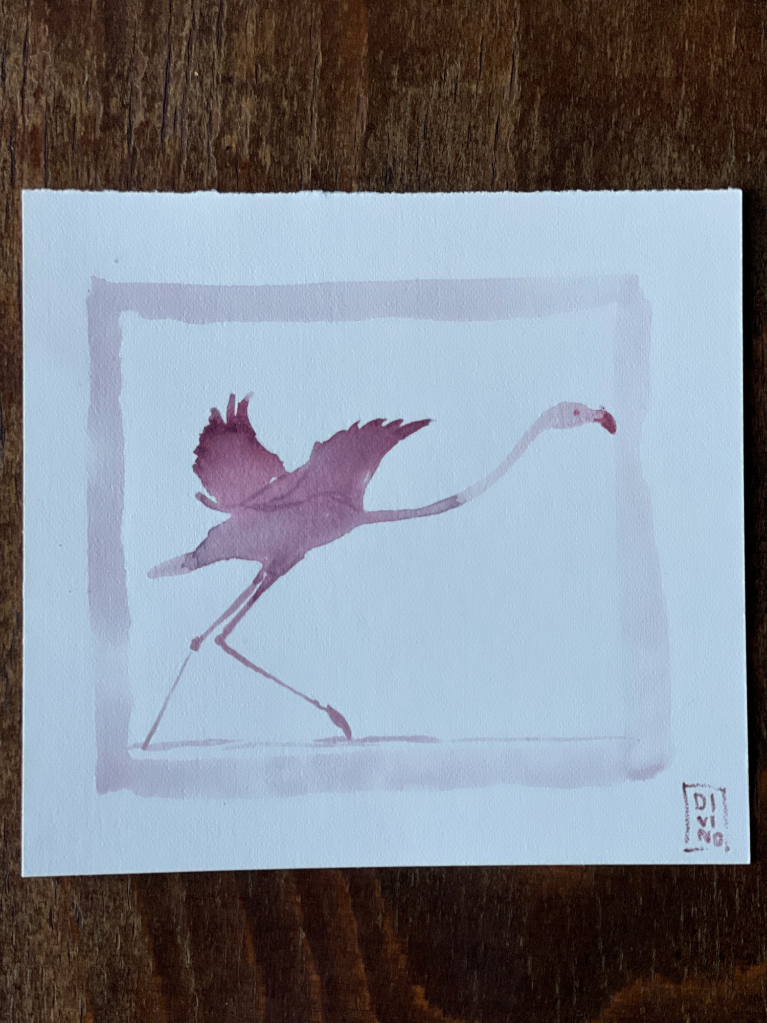 image — aquarelle au vin rouge — Art DiVino, La Londe-les-Maures