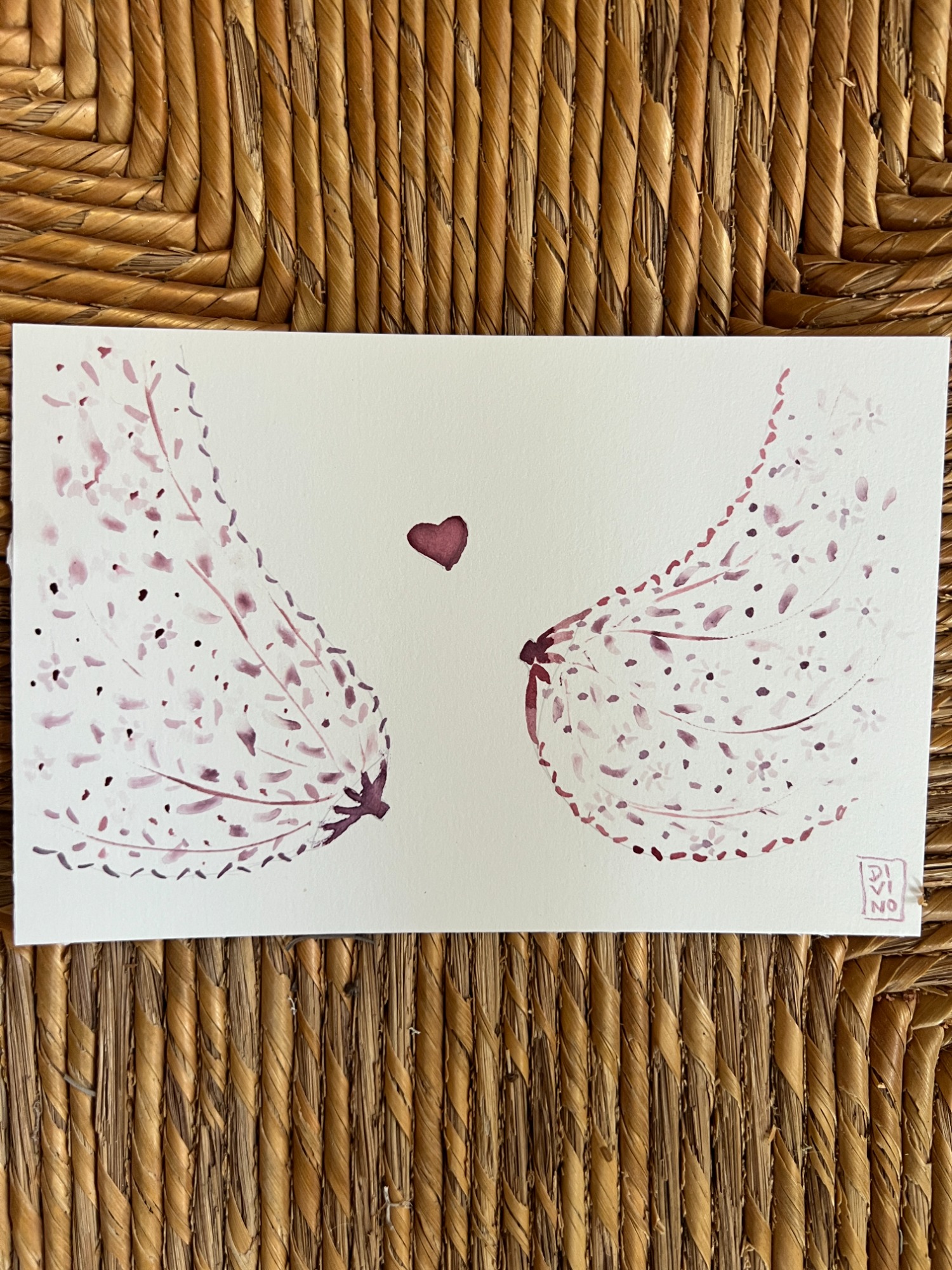 image — aquarelle au vin rouge — Art DiVino, La Londe-les-Maures