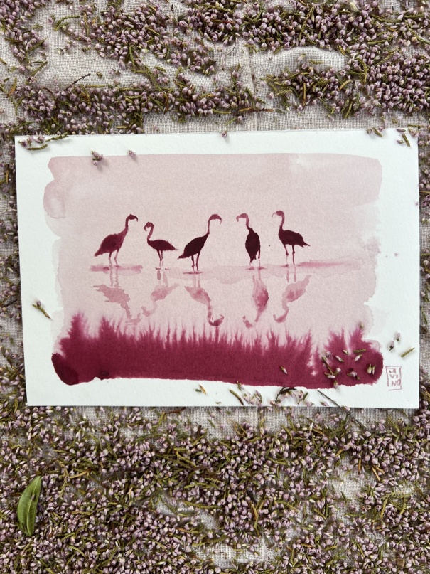 image — aquarelle au vin rouge — Art DiVino, La Londe-les-Maures