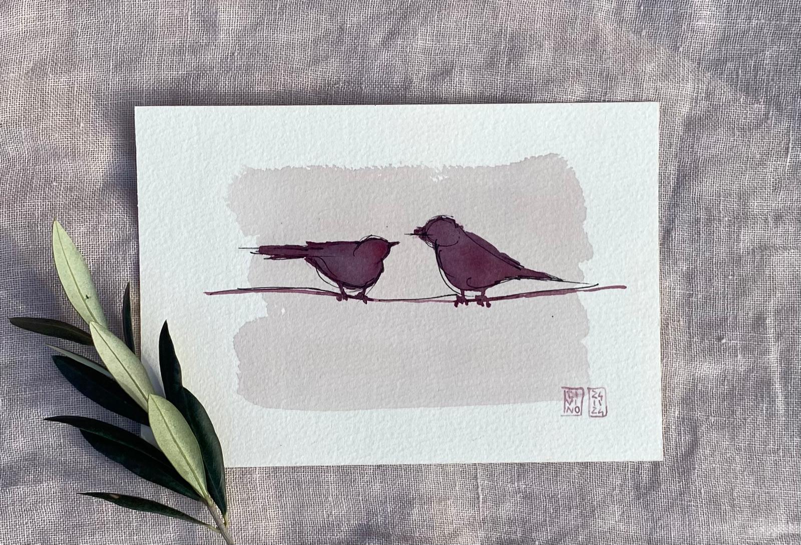 27 — aquarelle au vin rouge — Art DiVino, La Londe-les-Maures