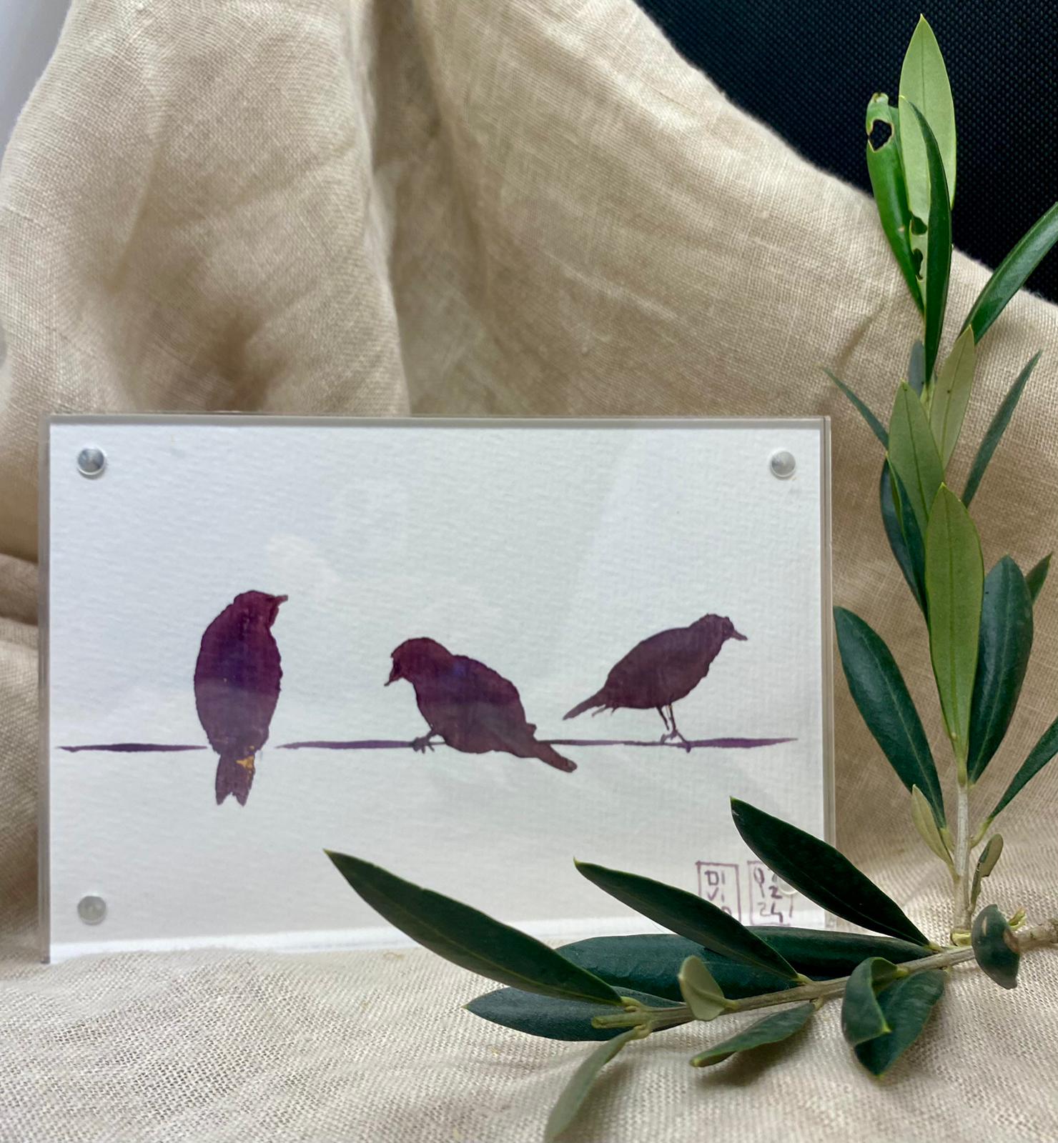 26 — aquarelle au vin rouge — Art DiVino, La Londe-les-Maures