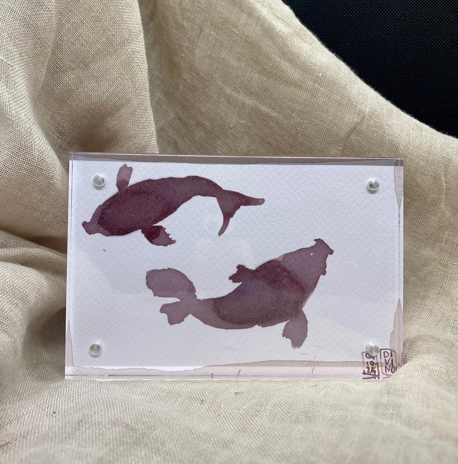 7 — aquarelle au vin rouge — Art DiVino, La Londe-les-Maures