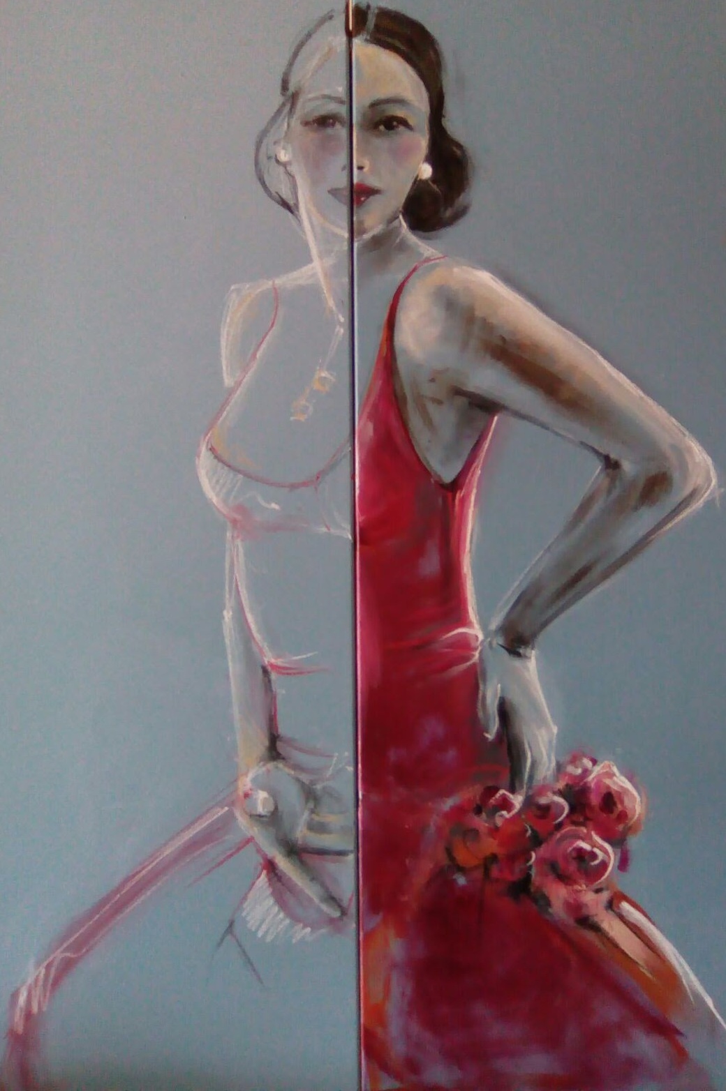 image — aquarelle au vin rouge — Art DiVino, La Londe-les-Maures