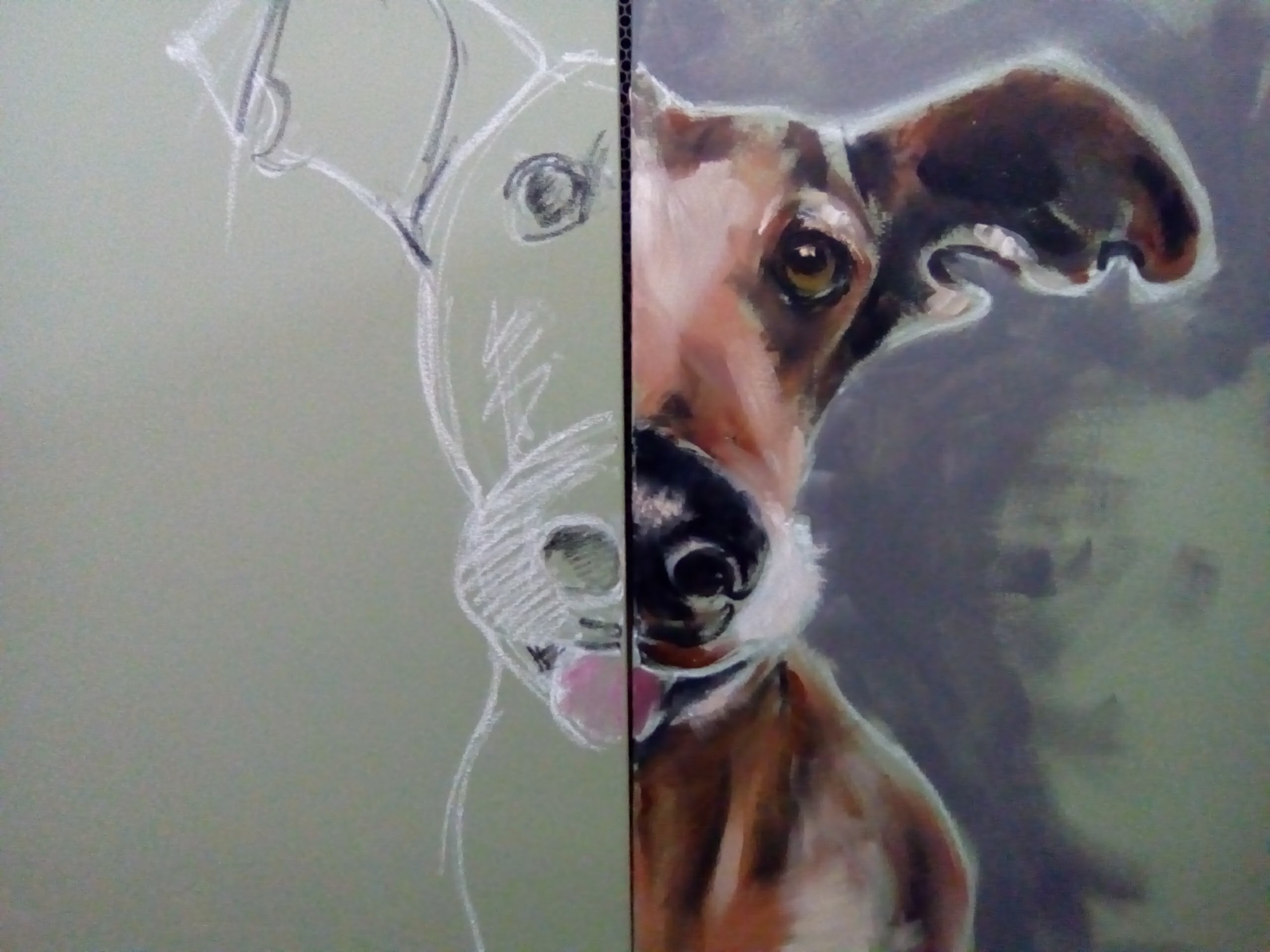 image — aquarelle au vin rouge — Art DiVino, La Londe-les-Maures