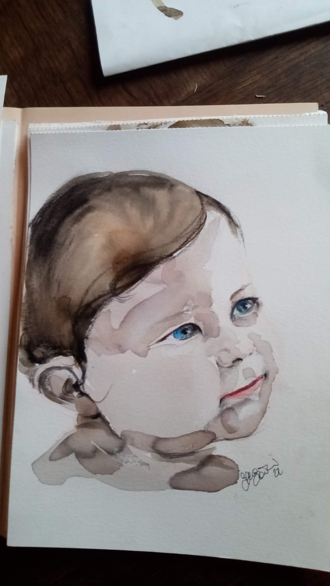 image — aquarelle au vin rouge — Art DiVino, La Londe-les-Maures