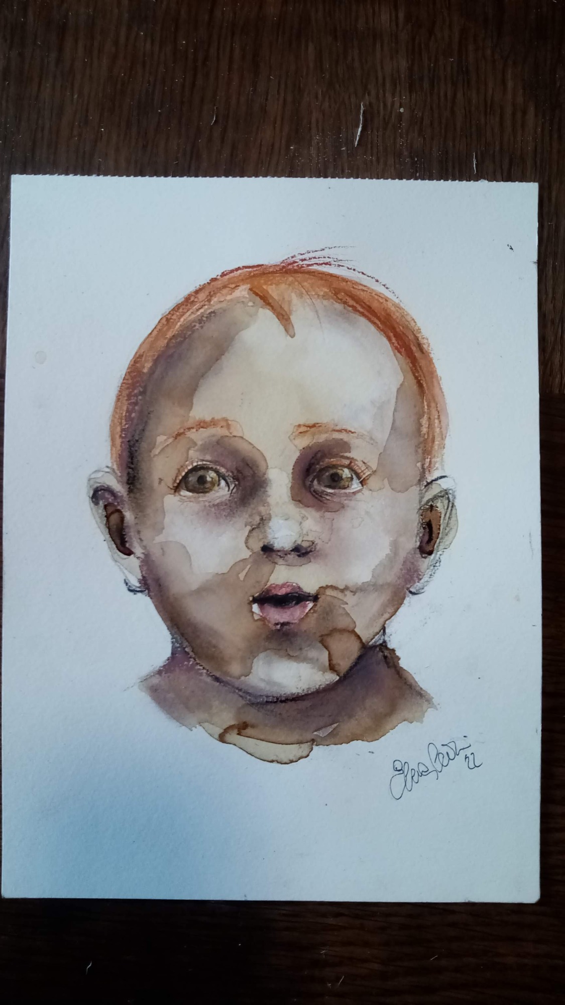 image — aquarelle au vin rouge — Art DiVino, La Londe-les-Maures