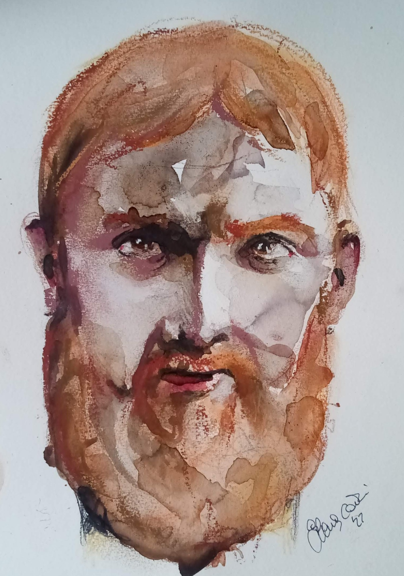 image — aquarelle au vin rouge — Art DiVino, La Londe-les-Maures