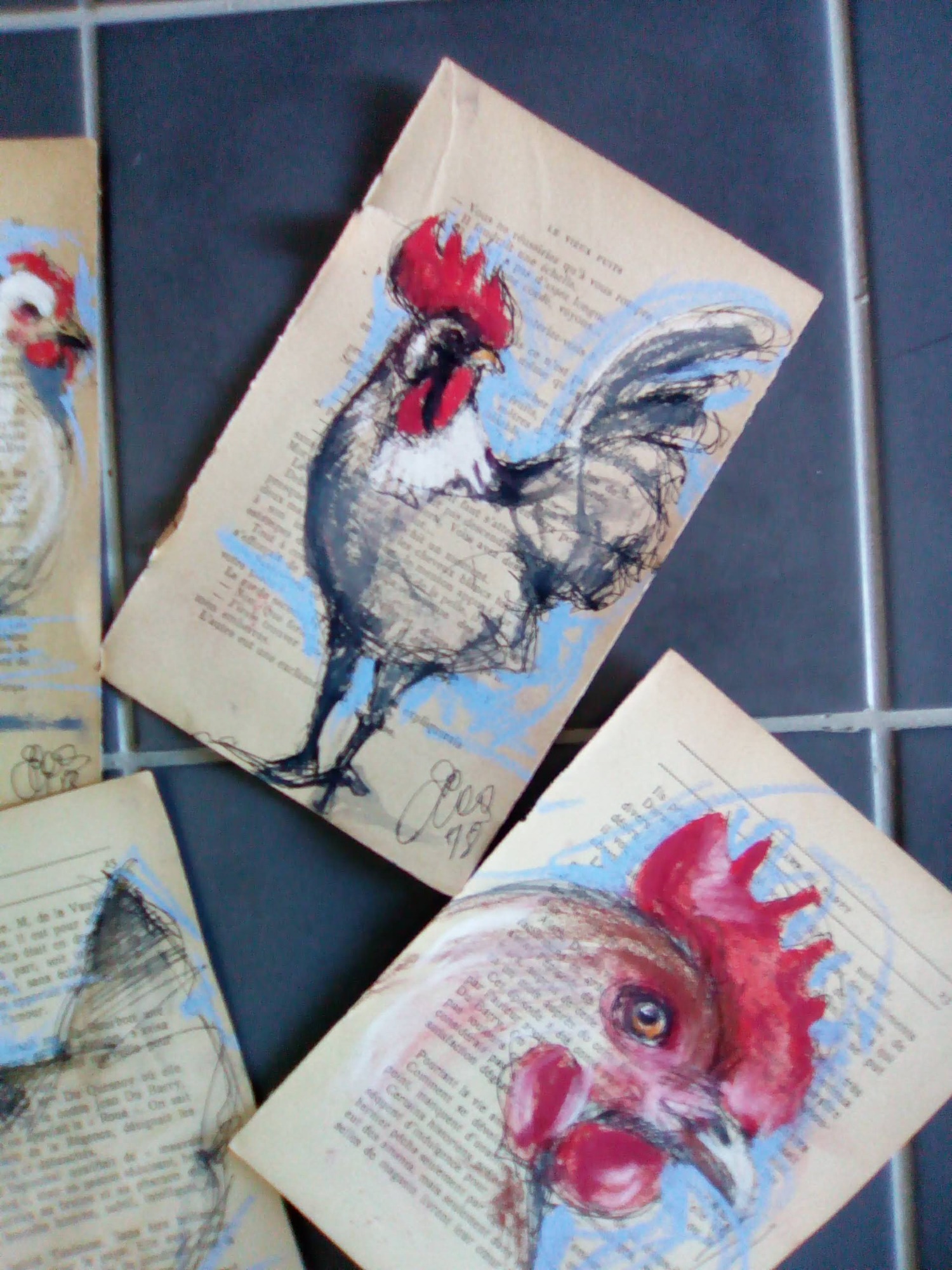 image — aquarelle au vin rouge — Art DiVino, La Londe-les-Maures