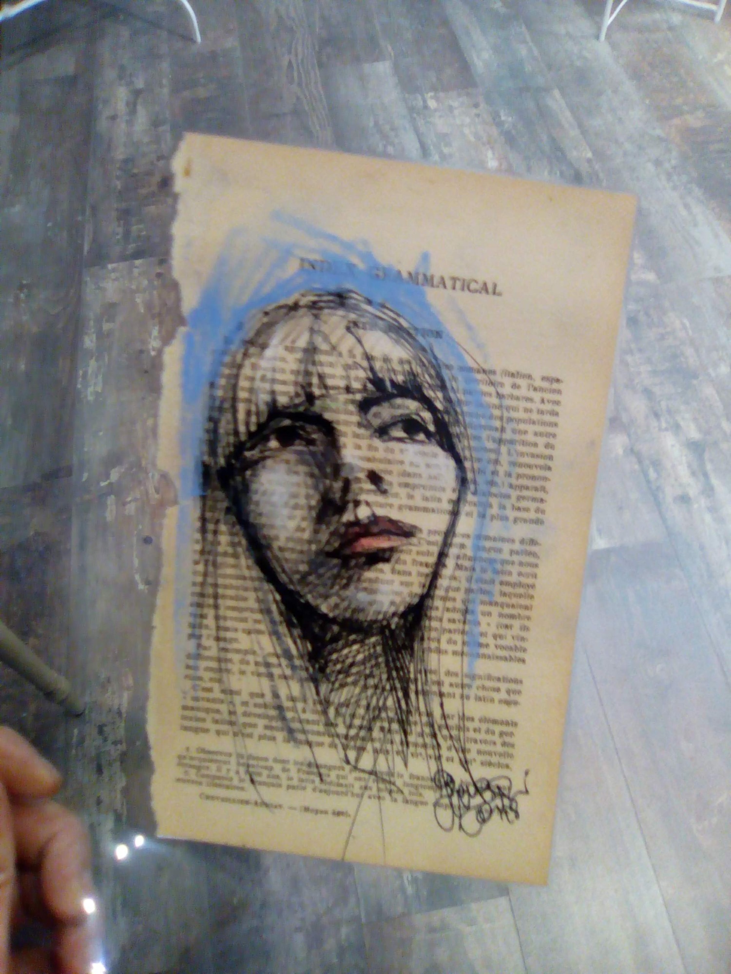 image — aquarelle au vin rouge — Art DiVino, La Londe-les-Maures