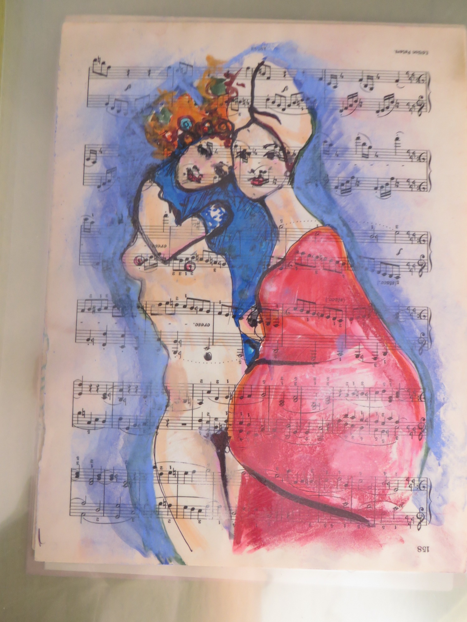 image — aquarelle au vin rouge — Art DiVino, La Londe-les-Maures