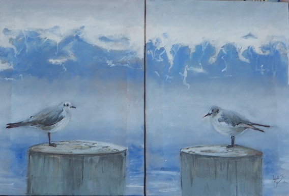 image — aquarelle au vin rouge — Art DiVino, La Londe-les-Maures